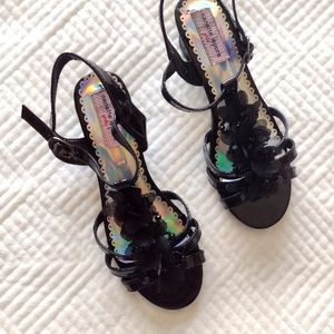Girls black dressy sandals